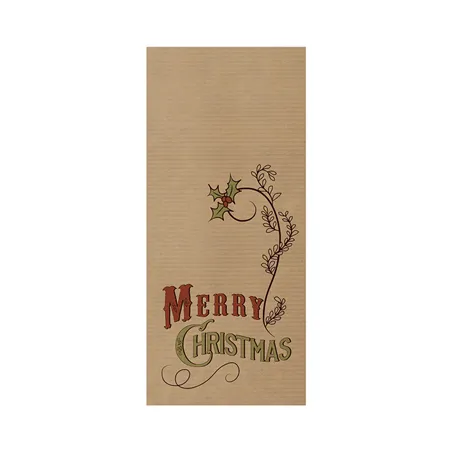 SERVIETTES EMB. 'D.POINT' 40x32 CM - MERRY CHRISTMAS